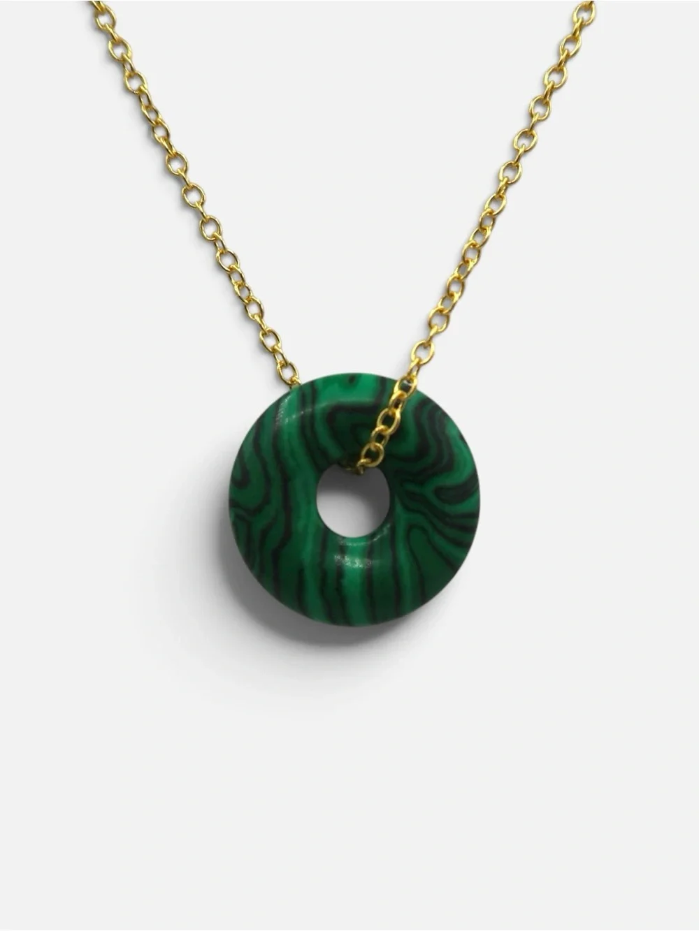 MALACHITE NECKLACE (GOLD)